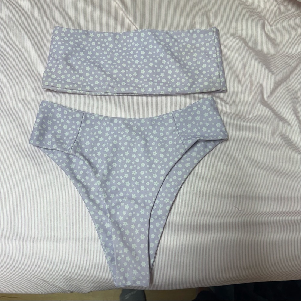 SHEIN Lavender Floral Bikini Set